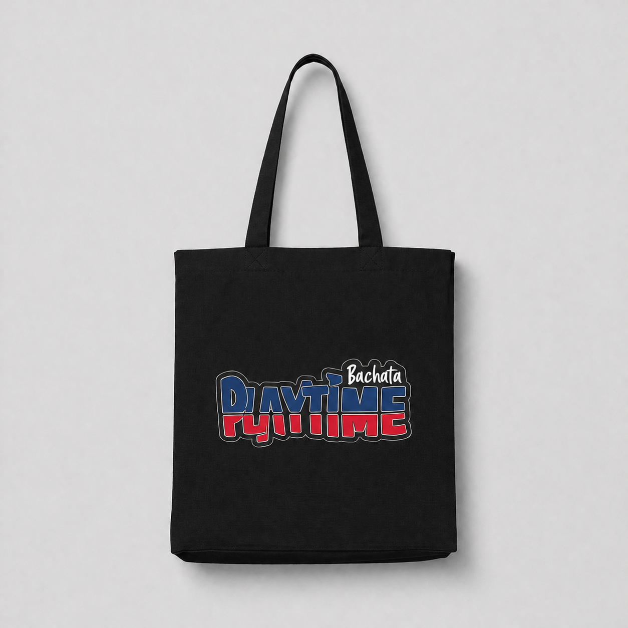 PLAYTIME TOTE BAG. BLACK