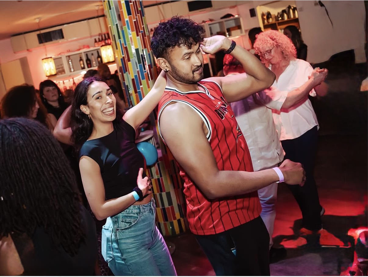 Playtime community gathered together at a Dominican Bachata event in Amsterdam